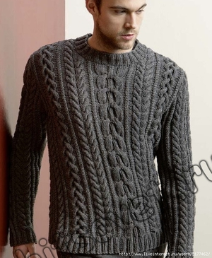 Мужской вязаный свитер 