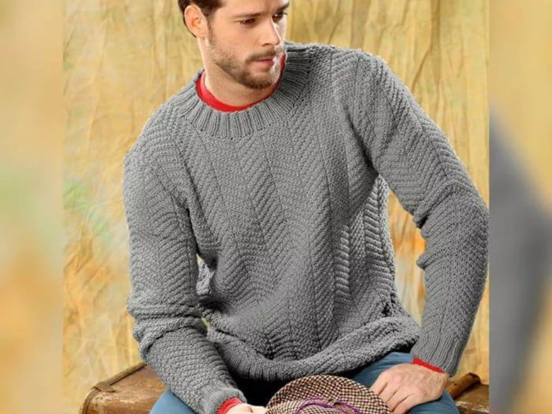 Серый свитер для мужчины
