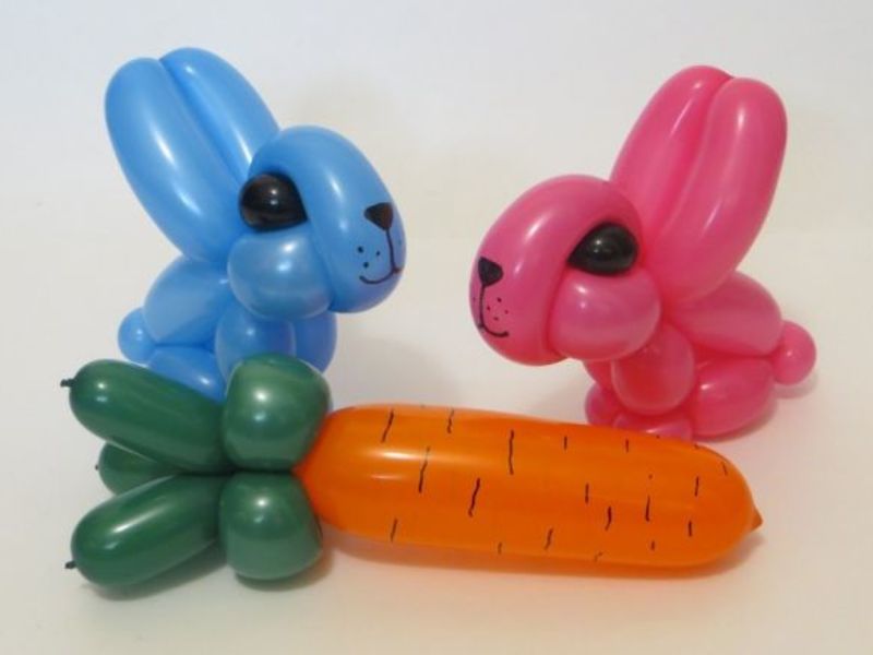 Кролики из шариков колбасок фото
