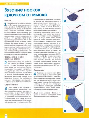 Схема вязания носка