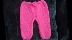 Вязанные розовые штаны