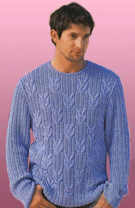 мужской свитер спицами 52 размер схемы