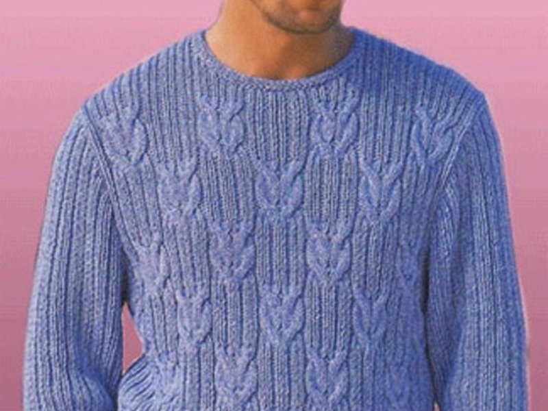 Голубой свитер для мужчины
