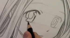 Рисуем лицо аниме девушки поэтапно
