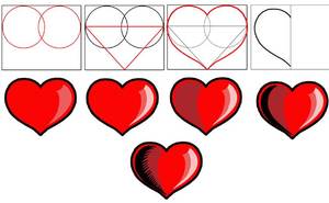 Схема рисунка сердца