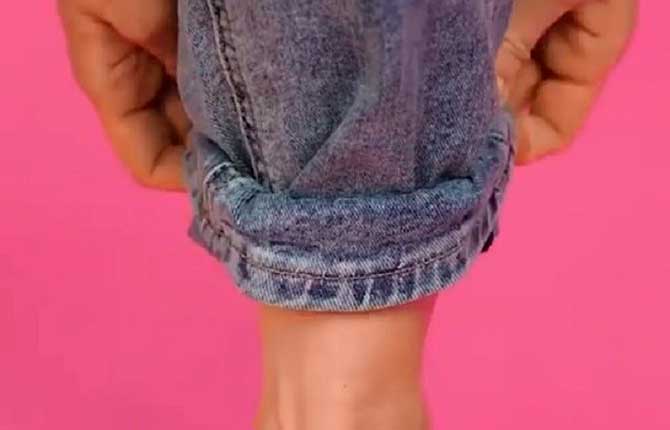 Как легко и красиво укоротить джинсы не обрезая низ - проверенные способы