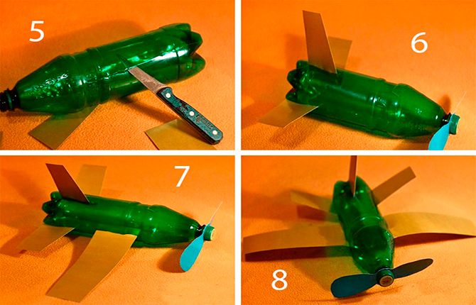 Как сделать самолёты из пластиковых бутылок - фото идеи с пошаговым описанием