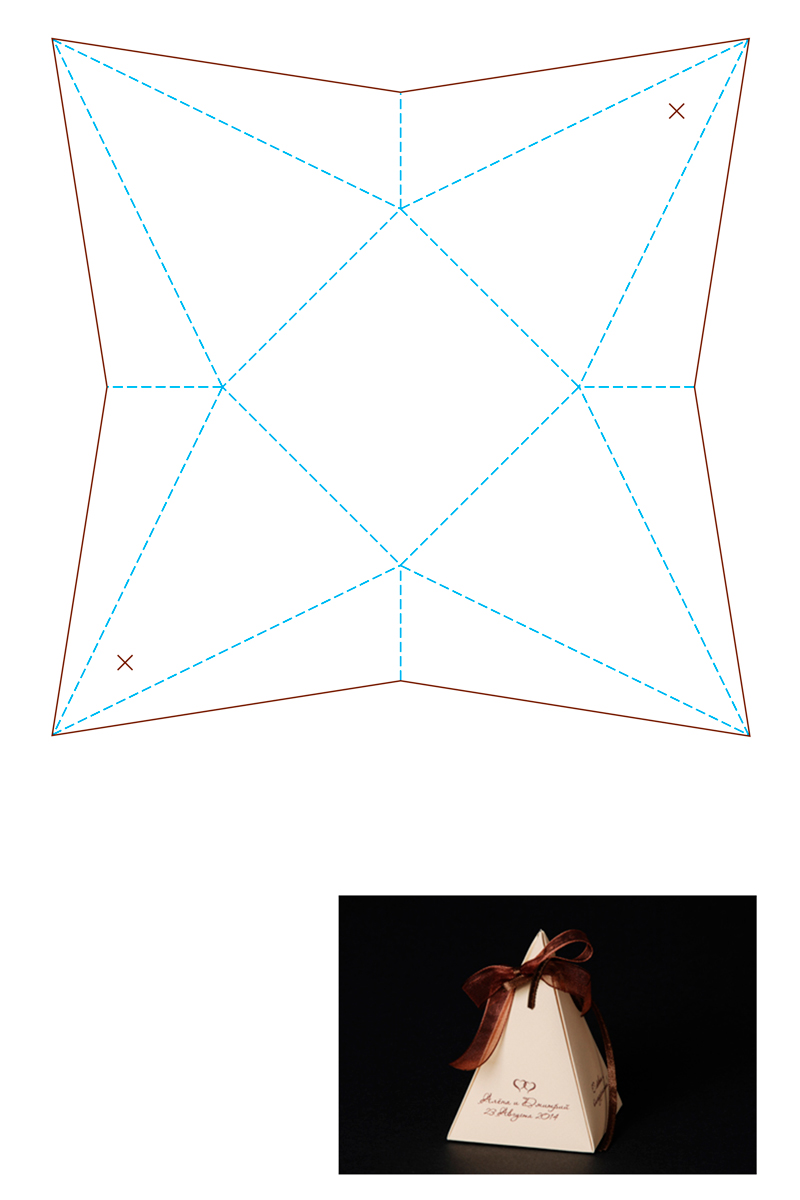 Схема классической бонбоньерки-пирамидки