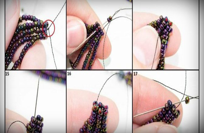 Легкая схема плетения сережек из бисера – Оскар